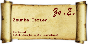 Zsurka Eszter névjegykártya